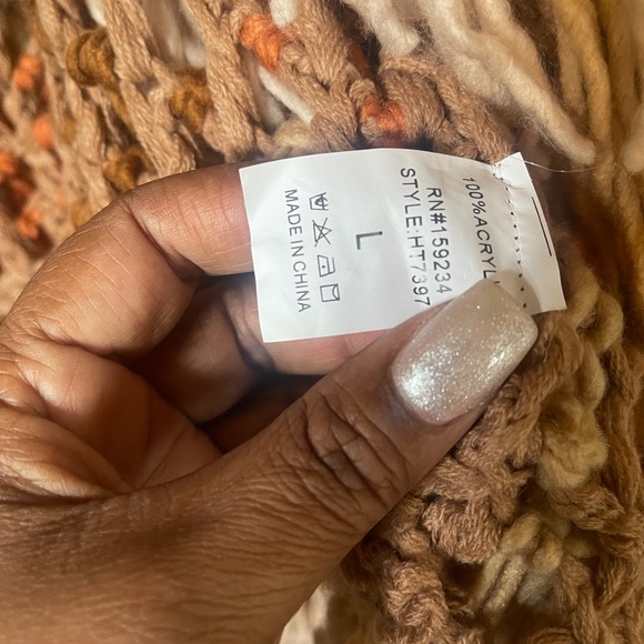 Pre-loved, never worn Shaggy Knit Cardigan Open Sweater - Picture 4 of 7